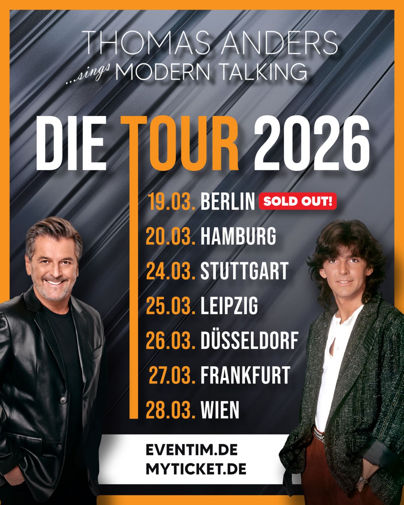 Thomas Anders THOMAS ANDERS sings MODERN TALKING Tour Poster 2026–2027